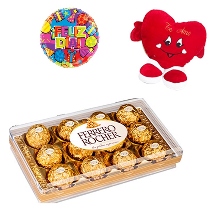 Ferrero Rocher 150 Grs, Peluche Coraz�n y Globito