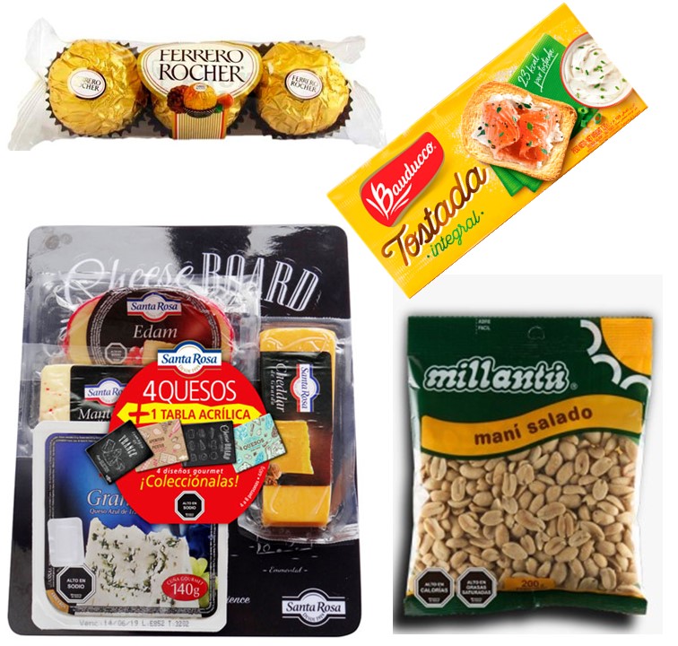 Tabla 4 Quesos, Tostadas, Man� y Bombones
