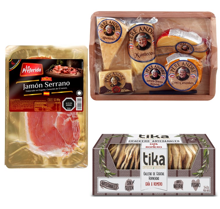Tabla 5 Quesos,Jam�n Serrano,Galletas Crackers Artesanales